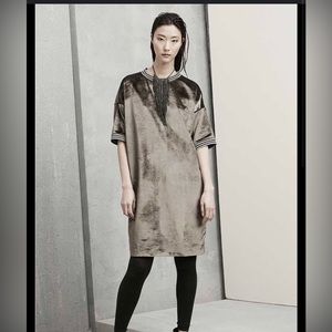 Brunello Cucinelli velvet shift dress